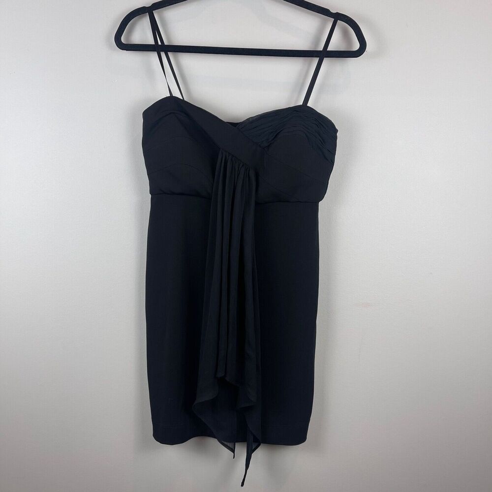 BCBGENeration Dress Women 6 Black Stretch Sweetheart Neckline Cocktail Party LBD